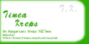 timea kreps business card